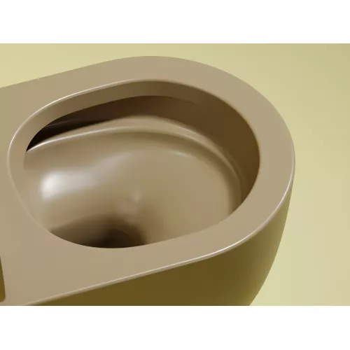 Подвесной унитаз Ceramica Nova Modena Rimless (цвет Капучино Матовый), Выбрать цвет: Бежевый, изображение 9