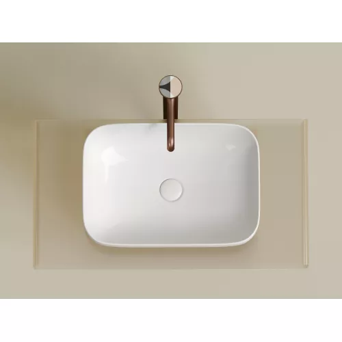 Умывальник чаша Ceramica Nova накладная прямоугольная Element 500*359*145мм, Выбрать цвет: Белый, изображение 9