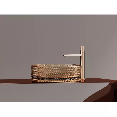 Умывальник чаша Ceramica Nova  накладная круглая (цвет бежевый) Cristal 360*360*112мм, Выбрать цвет: Бежевый, изображение 9