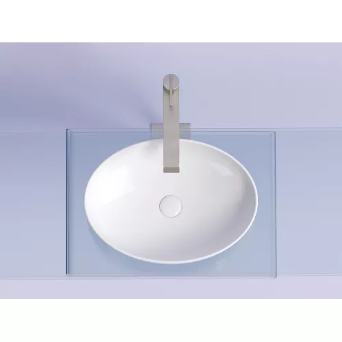 Умывальник чаша Ceramica Nova накладная овальная Element 502*363*145мм, Выбрать цвет: Белый, изображение 9