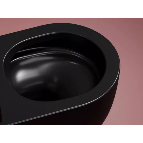 Подвесной унитаз Ceramica Nova  Modena  Rimless (цвет Черный Матовый), Выбрать цвет: Черный, изображение 9