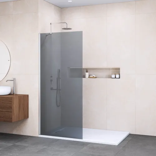 Душевая перегородка RGW WA-110, Цвет стекла: тонированное, Цвет профиля (вариация): Хром, Выбрать размер: 110