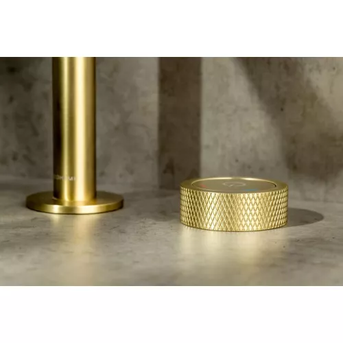 Смеситель автоматический для умывальника BOHEME TECH MATT GOLD 158-MG, Выбрать цвет: Золото матовое, изображение 4