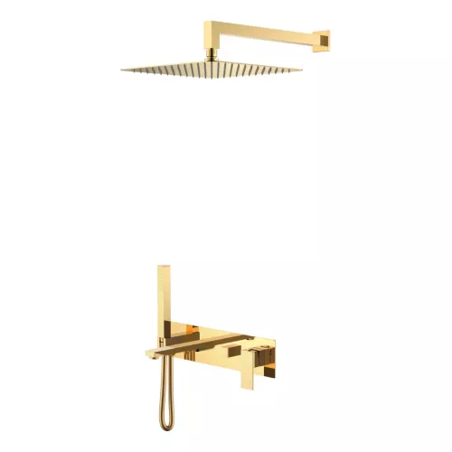 Душевая система встраиваемая  Boheme Qubic 474-G Shinny Gold, Выбрать цвет: Золото