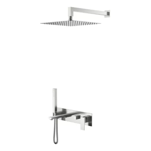 Душевые системы: Душевая система встраиваемая  Boheme Qubic 474-NB Brushed Nickel 1 в магазине Акватория