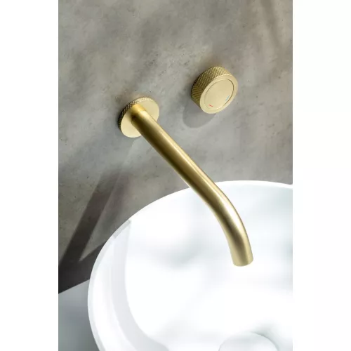 Смеситель автоматический для умывальника BOHEME TECH MATT GOLD 158/2-MG, Выбрать цвет: Золото матовое, изображение 5