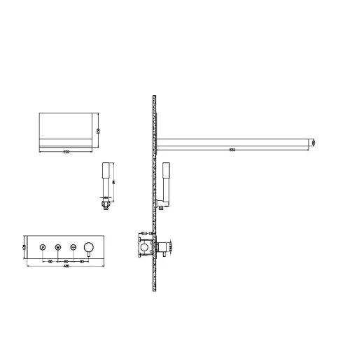 Душевая система скрытого монтажа со смесителем верхним и ручным душем BOHEME FUSION хром 130-CR, Выбрать цвет: Хром, изображение 8