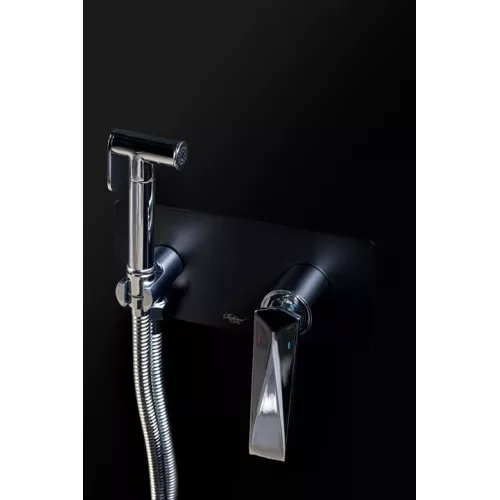 Гигиенический душ BOHEME Venturo 377-B, Выбрать цвет: Хром/черный, изображение 2