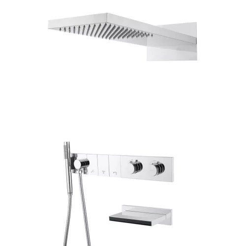 Встраиваемая  душевая система  Boheme ZODIAC 133-2-CR хром, Выбрать цвет: Хром