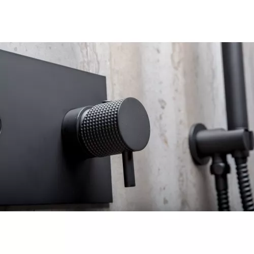 Душевая система скрытого монтажа со смесителем верхним и ручным душем BOHEME FUSION черный 130-B, Выбрать цвет: Чёрный, изображение 5
