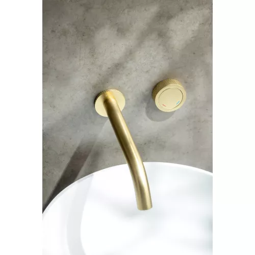 Смеситель автоматический для умывальника BOHEME TECH MATT GOLD 158/2-MG, Выбрать цвет: Золото матовое, изображение 2