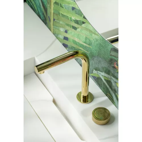 Смеситель автоматический для умывальника BOHEME TECH GOLD 158-G, Выбрать цвет: Золото, изображение 5