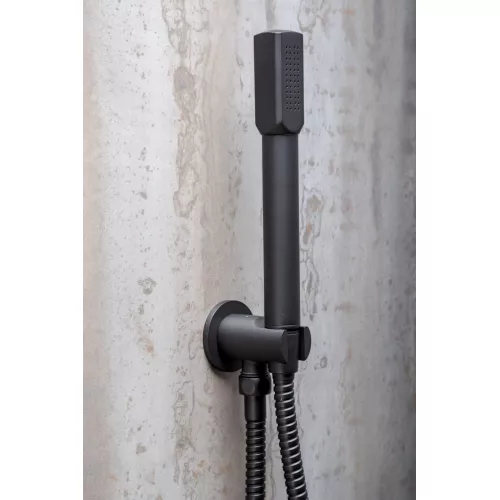 Душевая система скрытого монтажа со смесителем верхним и ручным душем BOHEME FUSION черный 130-B, Выбрать цвет: Чёрный, изображение 4