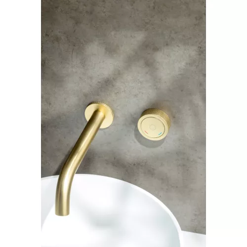 Смеситель автоматический для умывальника BOHEME TECH MATT GOLD 158/2-MG, Выбрать цвет: Золото матовое, изображение 3