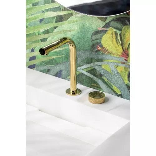 Смеситель автоматический для умывальника BOHEME TECH GOLD 158-G, Выбрать цвет: Золото, изображение 2