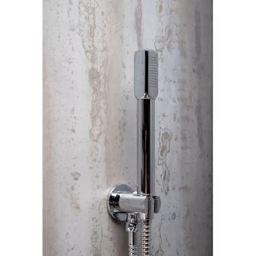 Душевая система скрытого монтажа со смесителем верхним и ручным душем BOHEME FUSION хром 130-CR, Выбрать цвет: Хром, изображение 5