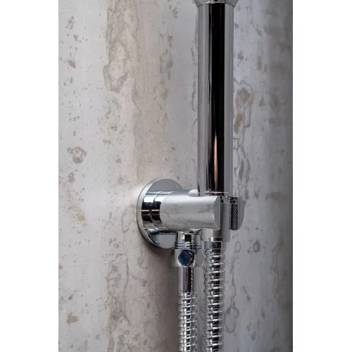 Душевая система скрытого монтажа со смесителем верхним и ручным душем BOHEME FUSION хром 130-CR, Выбрать цвет: Хром, изображение 2