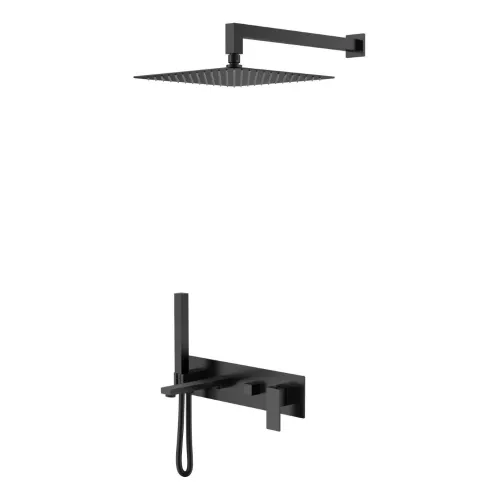 Душевые системы: Душевая система встраиваемая  Boheme Qubic 474-B Matt Black 1 в магазине Акватория