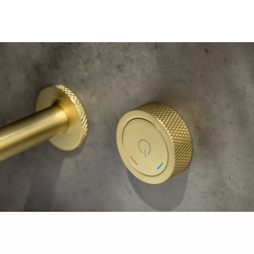 Смеситель автоматический для умывальника BOHEME TECH MATT GOLD 158/2-MG, Выбрать цвет: Золото матовое, изображение 4