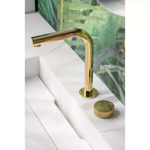 Смеситель автоматический для умывальника BOHEME TECH GOLD 158-G, Выбрать цвет: Золото, изображение 3