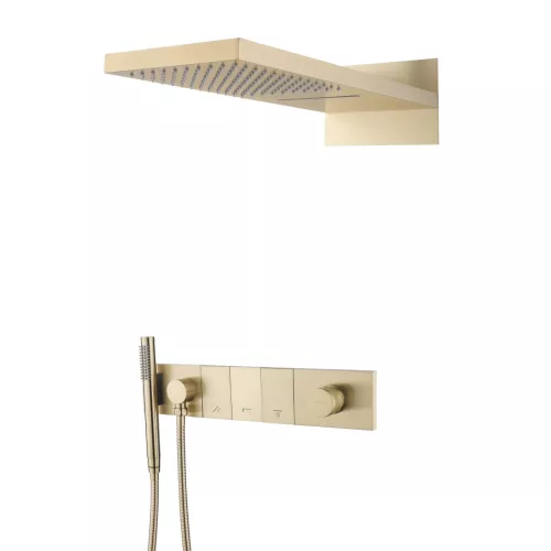 Встраиваемая  душевая система  Boheme ZODIAC 132-MG матовый золото, Выбрать цвет: Матовый золото