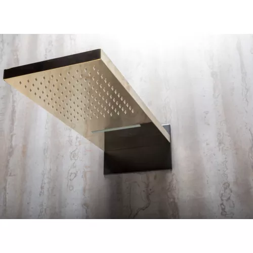 Душевая система скрытого монтажа со смесителем верхним и ручным душем BOHEME FUSION 130-G золото, Выбрать цвет: Золото, изображение 7