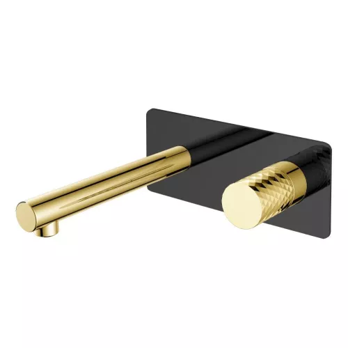 Смеситель встраиваемый Boheme STICK DIAMOND 125-BG, Выбрать цвет: Золото/черный