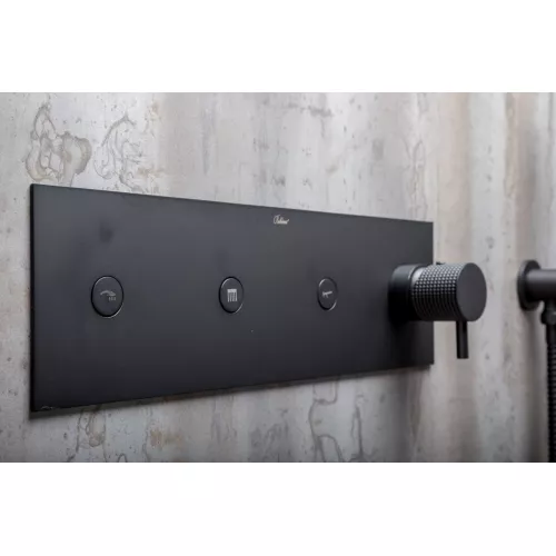 Душевая система скрытого монтажа со смесителем верхним и ручным душем BOHEME FUSION черный 130-B, Выбрать цвет: Чёрный, изображение 6