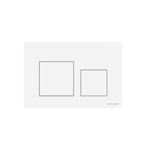 Санфаянс: Кнопка смыва CERAMICANOVA Balance, клавиши Square, цвет белый глянцевый, арт.CN12-002W 1 в магазине Акватория