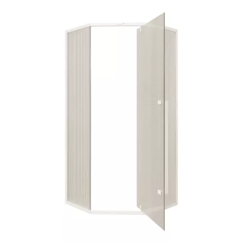 Душевой угол  C3AWD  Ceruttispa без поддона (90x90x195), Цвет стекла: рифленое, Цвет профиля: Белый, Выбрать размер: 90х90, изображение 6