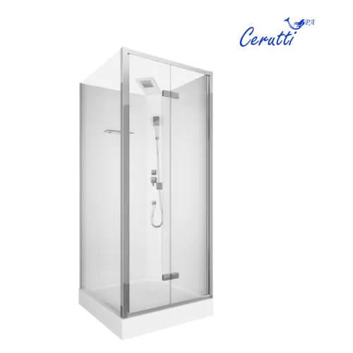 Кабина BELLA901T душевая без крыши Ceruttispa (90x90x215-225), Цвет профиля: Хром, изображение 3