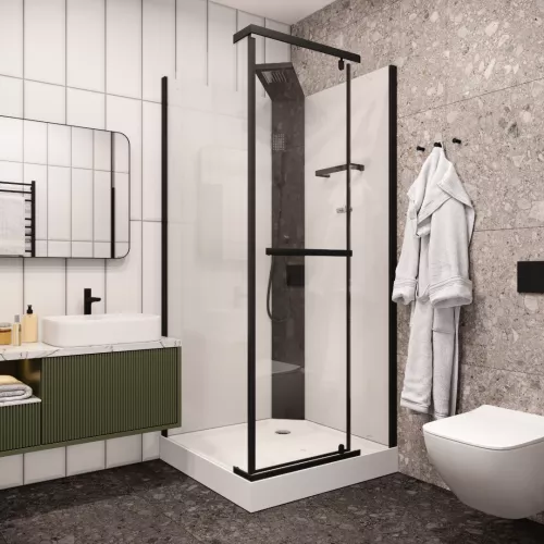 Душевые кабины и сауны: Кабина MiMi901B душевая Ceruttispa (90x90x215-225) 1 в магазине Акватория