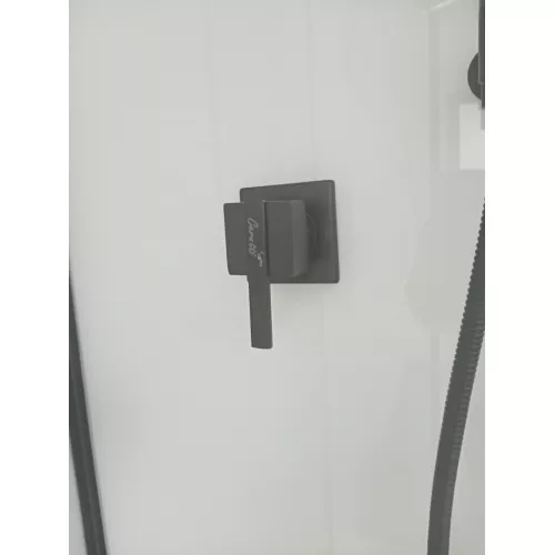 Кабина KORRA90B душевая без крыши Ceruttispa (90x90x205), Цвет профиля: Черный, Тип поддона: Низкий, изображение 11