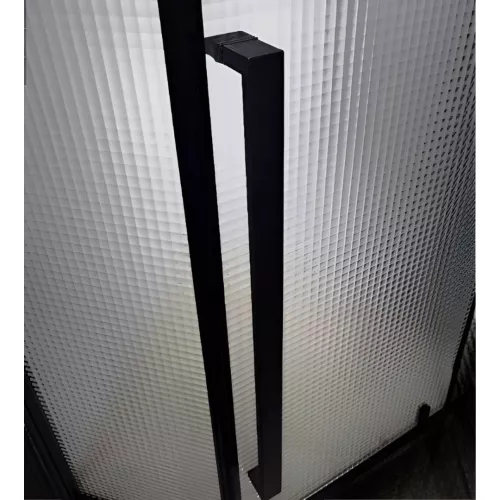 Душевой угол  C3ABD  Ceruttispa без поддона (90x90x195), Цвет стекла: рифленое, Цвет профиля: Черный, Выбрать размер: 90х90, изображение 11