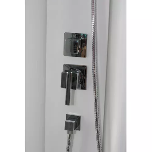 Кабина CHIKA901T душевая без крыши Ceruttispa (90x90x215-225), Цвет профиля: Хром, Тип поддона: Низкий, изображение 11