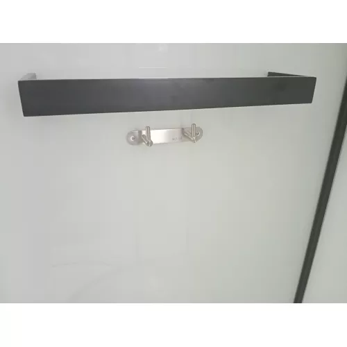 Кабина KORRA90B душевая без крыши Ceruttispa (90x90x205), Цвет профиля: Черный, Тип поддона: Низкий, изображение 14