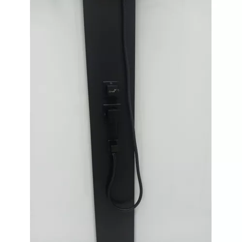 Кабина CHIKA901B душевая без крыши Ceruttispa (90x90x215-225), Цвет профиля: Черный, Тип поддона: Низкий, изображение 7