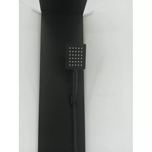 Кабина CHIKA901B душевая без крыши Ceruttispa (90x90x215-225), Цвет профиля: Черный, Тип поддона: Низкий, изображение 8