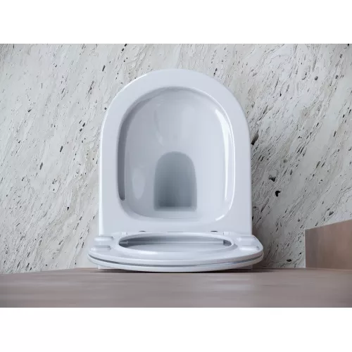 Подвесной унитаз CERAMICANOVA  Balearica  Rimless, Выбрать цвет: Белый, изображение 6