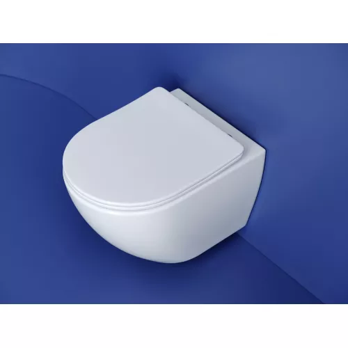 Подвесной унитаз CERAMICANOVA Metropol безободковый, смыв торнадо, Выбрать цвет: Белый, изображение 2