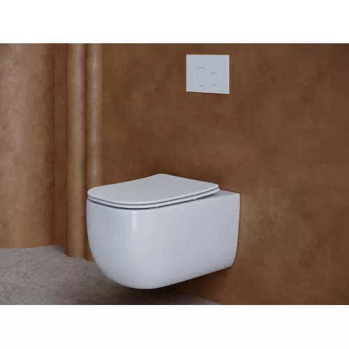 Подвесной унитаз CERAMICANOVA Noel Rimless, изображение 2