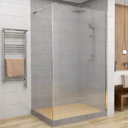 Душевая перегородка AvaCan MC100/110/120, Цвет стекла: прозрачное, Цвет профиля: Хром, Выбрать размер: 120