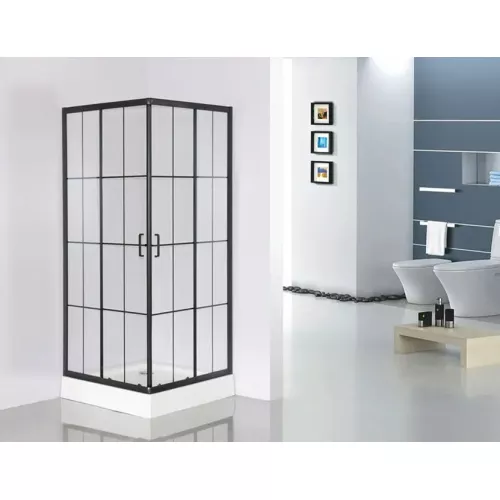 Душевой угол  MUZA90/120  Ceruttispa без поддона (90x90/80х120), Цвет профиля: Черный, Выбрать размер: 90х90, изображение 2