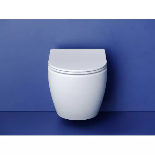 Подвесной унитаз CERAMICANOVA Metropol безободковый, смыв торнадо, Выбрать цвет: Белый, изображение 3