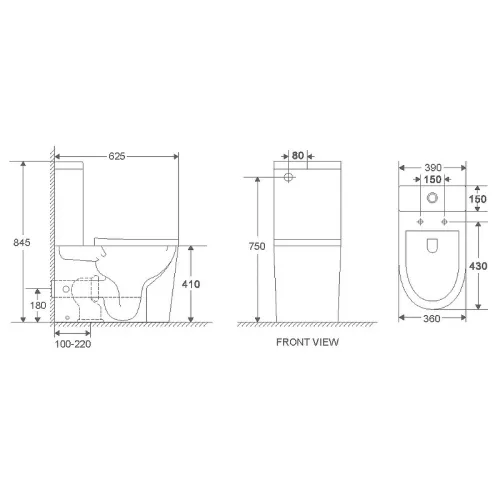 Унитаз компакт напольный WeltWasser WW SALZBACH 001 GL-BL, изображение 2
