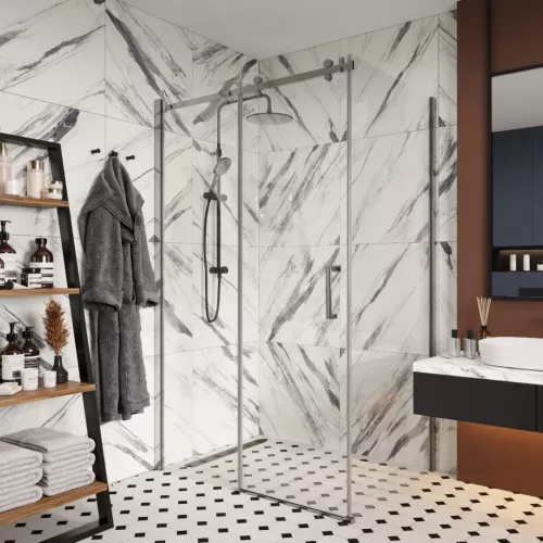 Душевой угол  CEZA'S120  Ceruttispa без поддона (90x120x195), Цвет профиля: Хром, Выбрать размер: 120х90