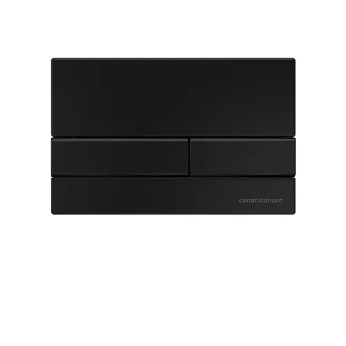 Система инсталляции для унитазов CERAMICANOVA Envision с кнопкой смыва Flat и креплениями, Внешний вид: кнопка цвет Черный, изображение 2