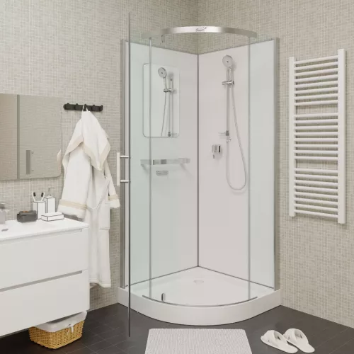 Кабина KORRA90T душевая Ceruttispa (90x90x205), Цвет профиля: Хром, Тип поддона: Низкий, изображение 2