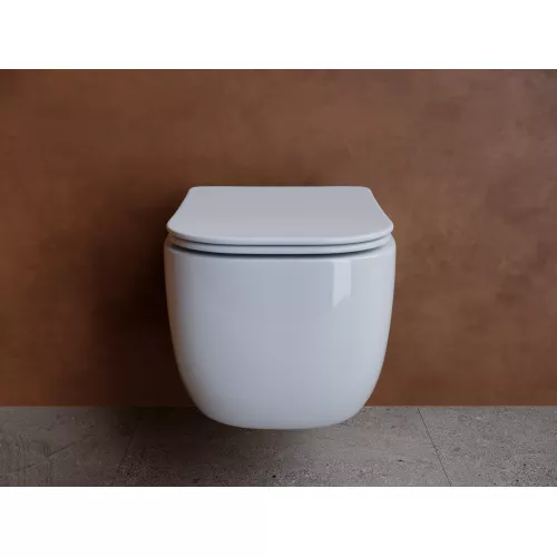 Подвесной унитаз CERAMICANOVA Noel Rimless, изображение 3