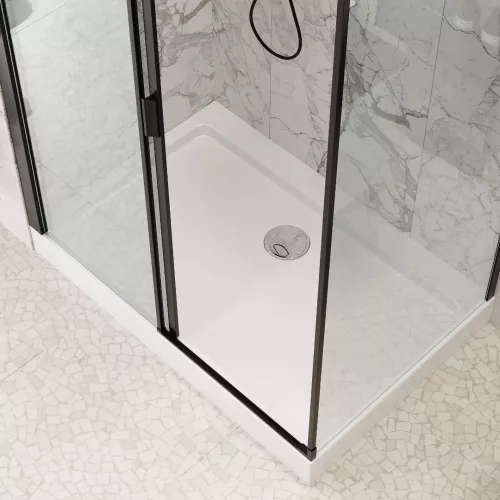 Душевой угол MARBELLA 120B L/R  Ceruttispa без поддона (80x120x190), Цвет профиля: Черный, Выбрать размер: 120х80, Ориентация: левая, изображение 4